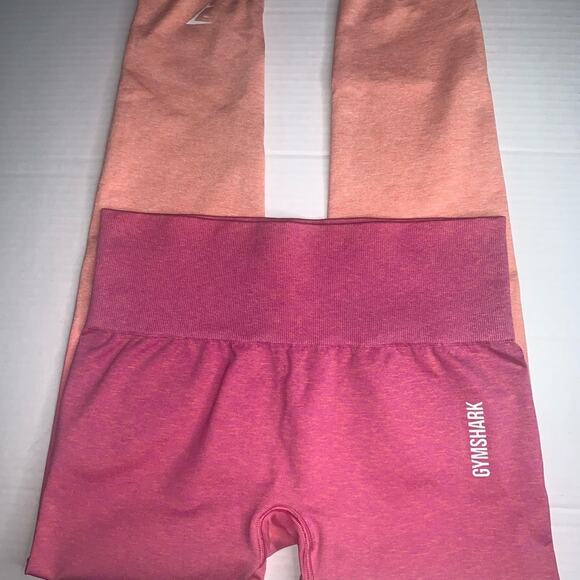 GYMSHARK Adapt Ombre Seamless Leggings.‎ Pink and Orange. Small - Picture 3 of 11